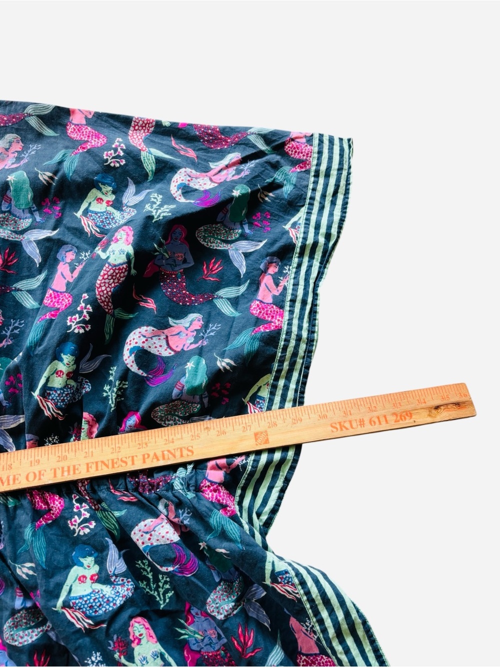 Print Fresh Mythical Mermaids Let’s Cruise Caftan Coastal Beach Organic Cotton - Picture 16 of 16